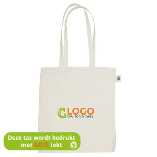 Fairtrade tas | 150 gr./m2 | Ecru - Afbeelding 1